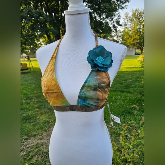 Lucky brand vintage bikini swim top small nwt - Picture 2 of 7